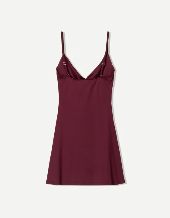 Mini dress with cowl neckline