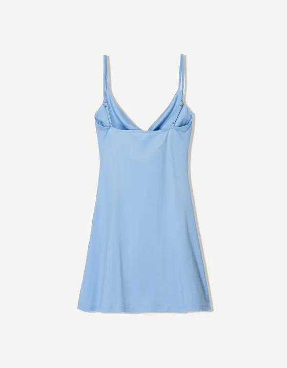 Mini dress with cowl neckline