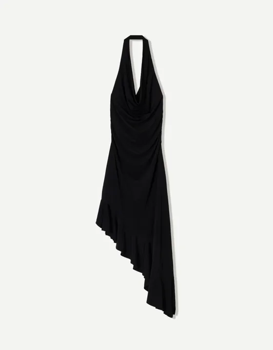 Платье миди BERSHKA SERIES с асимметричным низом