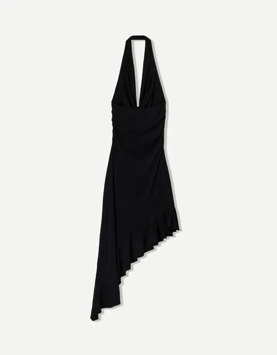 Платье миди BERSHKA SERIES с асимметричным низом