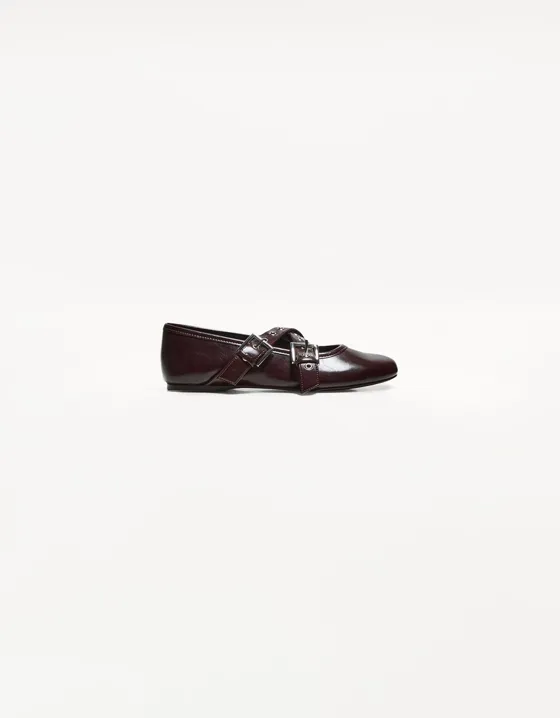 Ballet flats with buckles