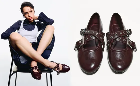 Ballet flats with buckles