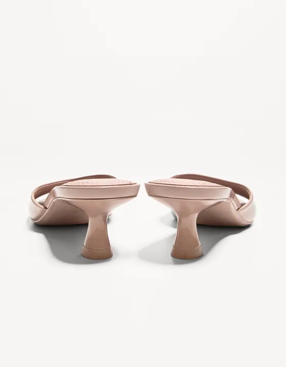 Kitten heel mule sandals