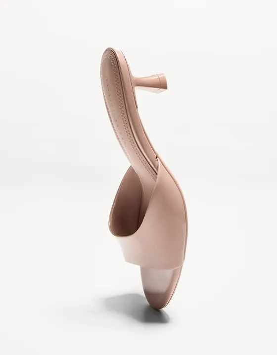 Kitten heel mule sandals