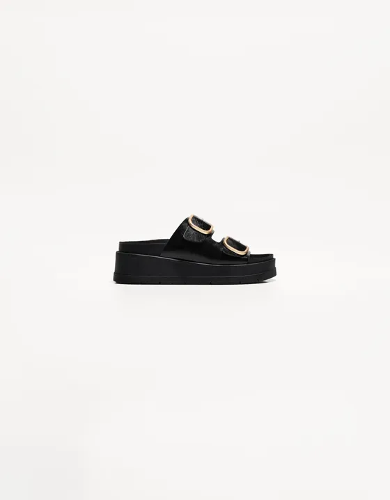 Buckled platform sandals