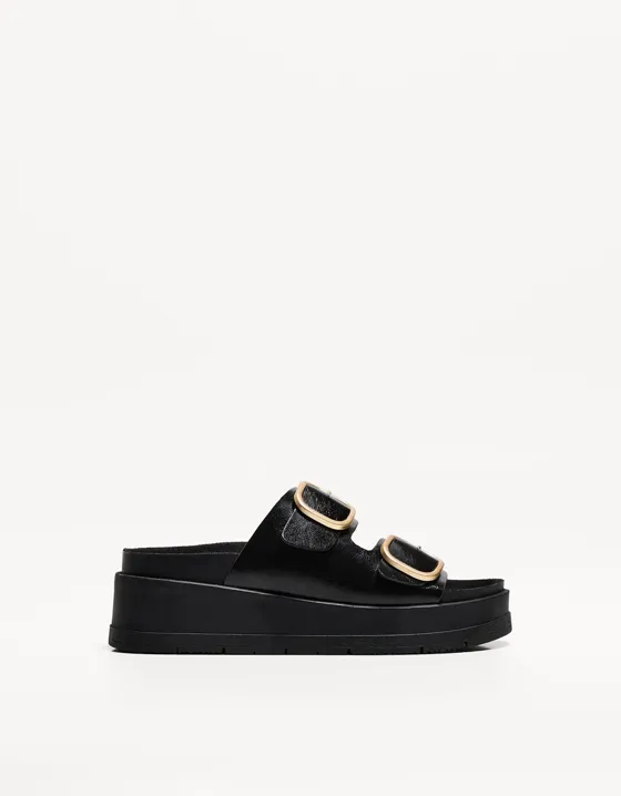 Buckled platform sandals