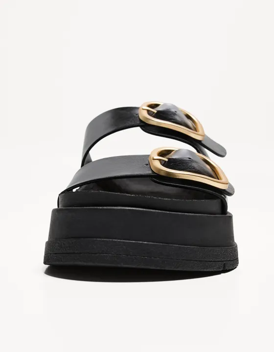 Buckled platform sandals