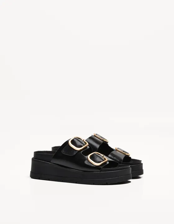 Buckled platform sandals