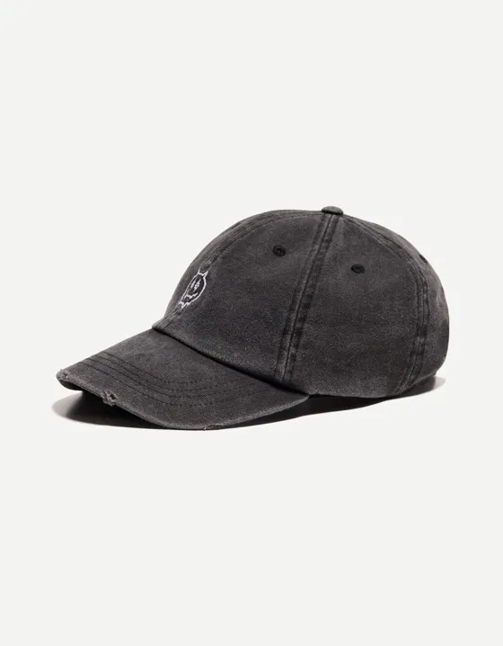 Ripped cap with embroidery