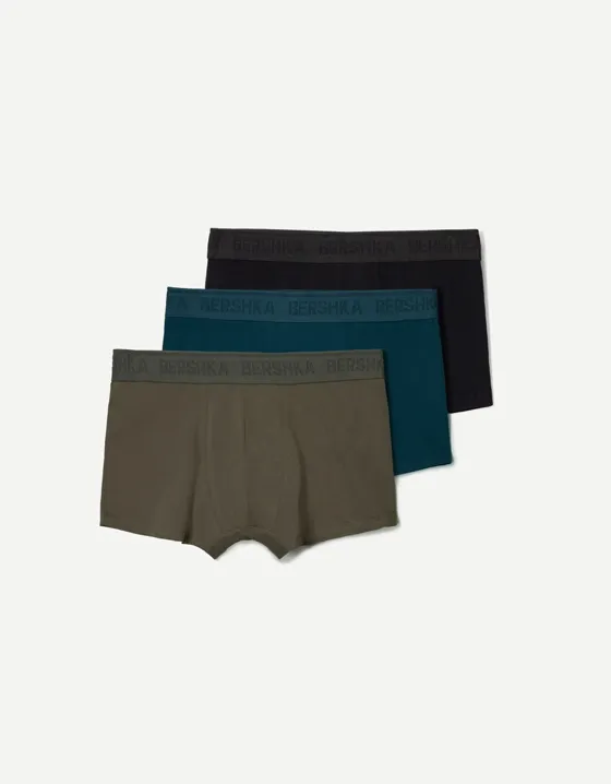 3-pack of boxers with printed waistband