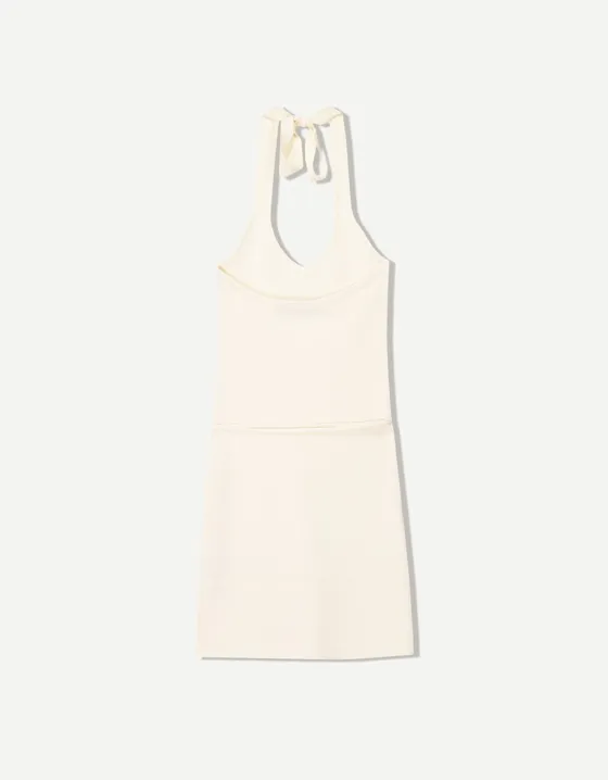 Платье мини халтер с кольцом