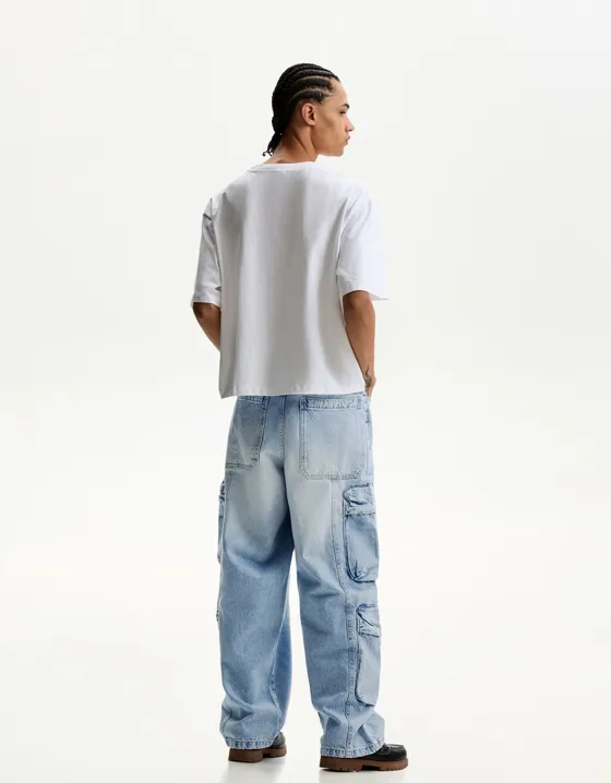 Джинсы карго свободного кроя