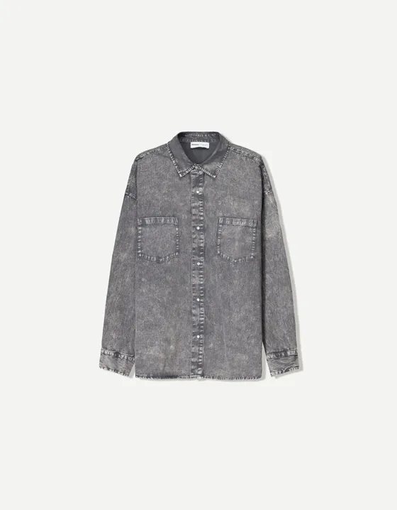Рубашка в стиле oversize с длинными рукавами