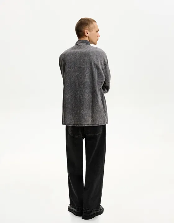 Рубашка в стиле oversize с длинными рукавами