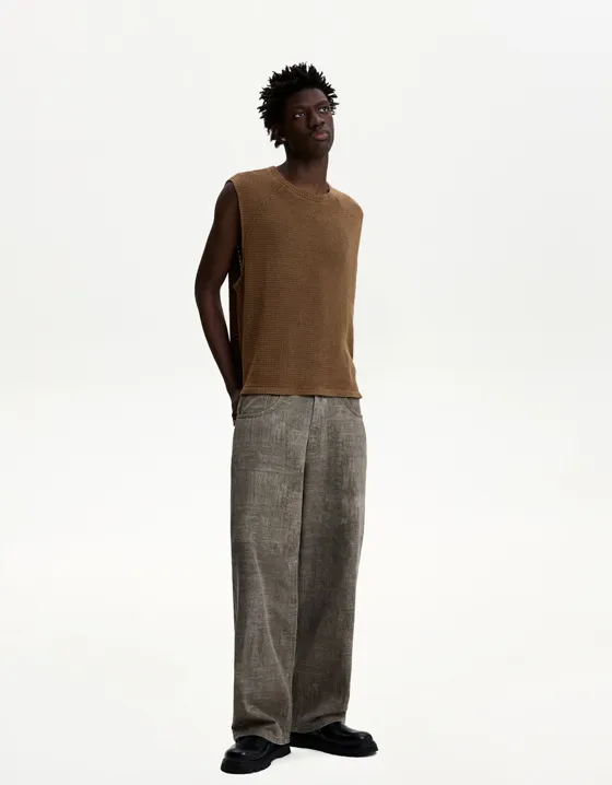 Футболка свободного кроя без рукавов