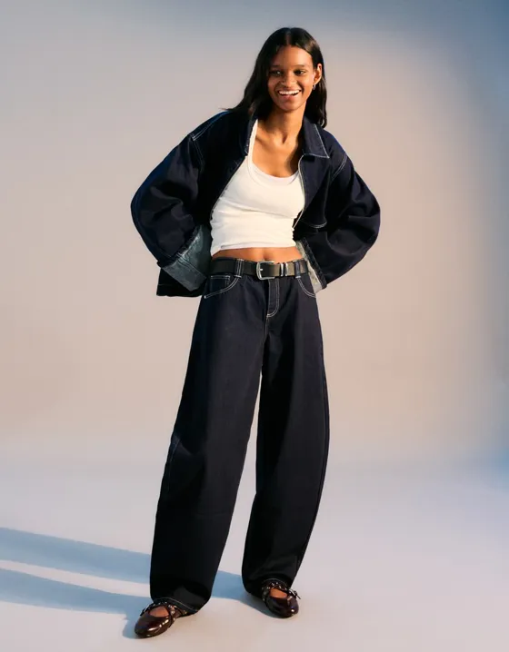 Джинсы barrel свободного кроя