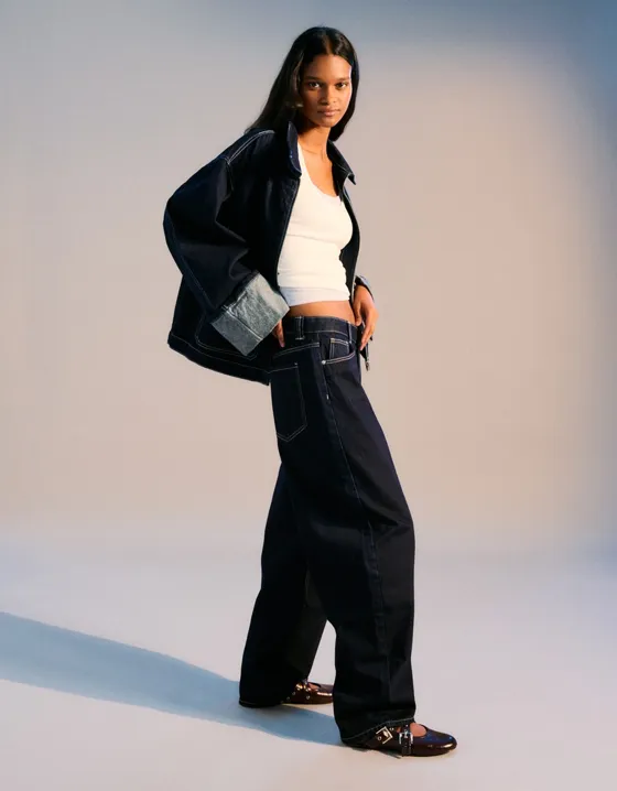 Джинсы barrel свободного кроя