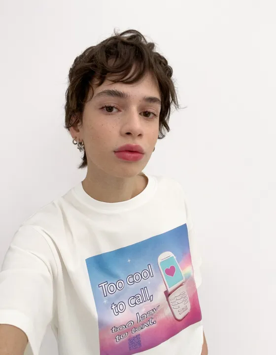 Футболка оверсайз Bershka Wearable Art