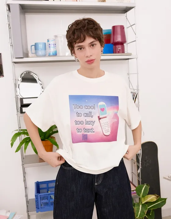 Футболка оверсайз Bershka Wearable Art