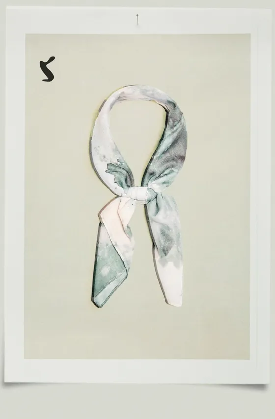 Платок с принтом тай-дай