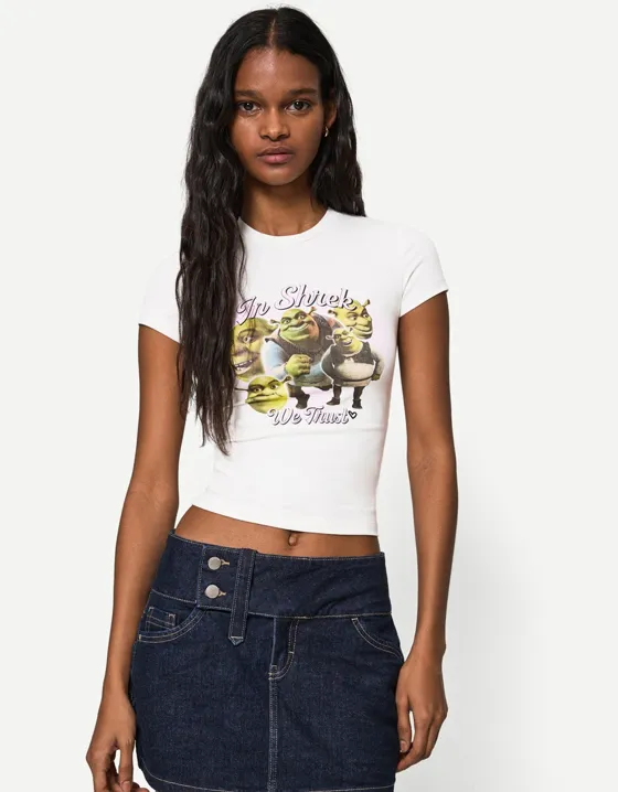 Футболка с короткими рукавами и принтом «Шрек»