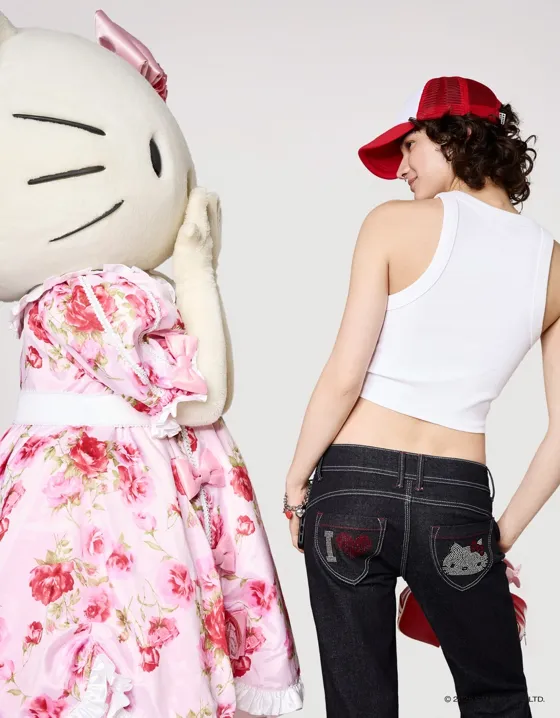 Джинсы bootcut Hello Kitty