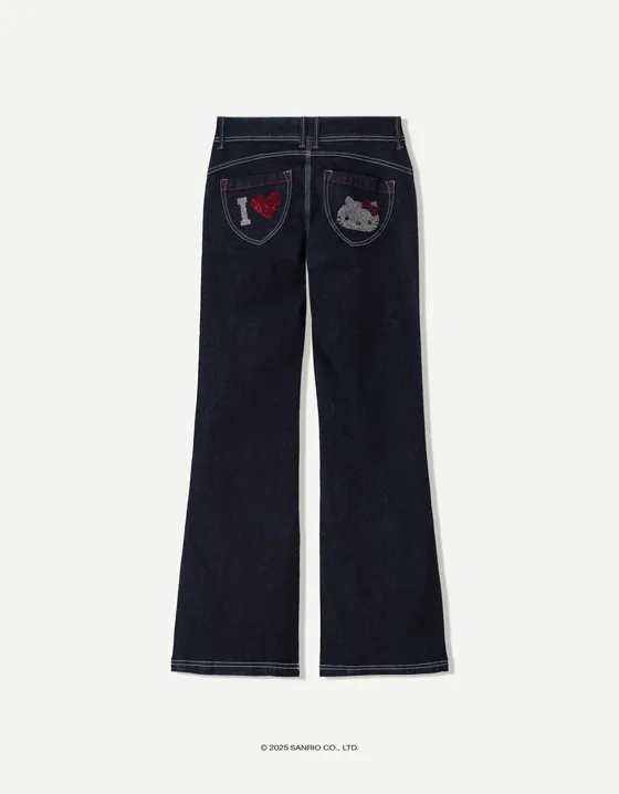 Джинсы bootcut Hello Kitty