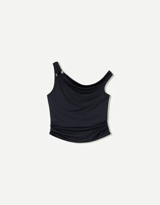 Топ асимметричного кроя на бретелях