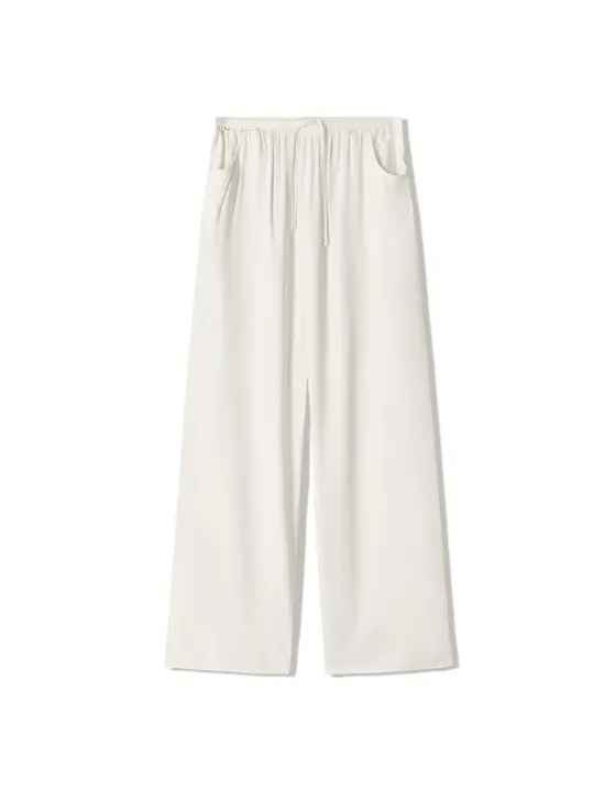 Джоггеры из сатина с широкими штанинами