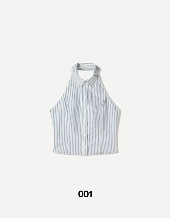 Топ приталенного кроя без рукавов