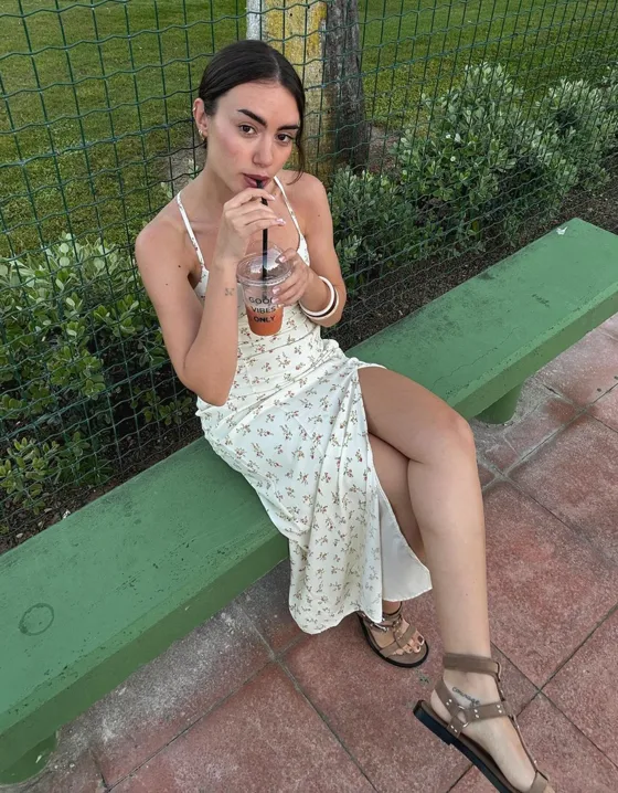 Платье миди с принтом