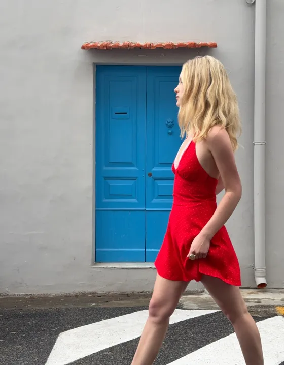 Платье мини с вышивкой