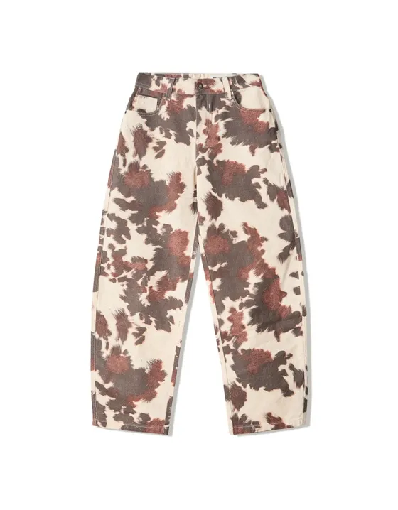 Брюки barrel с анималистическим принтом