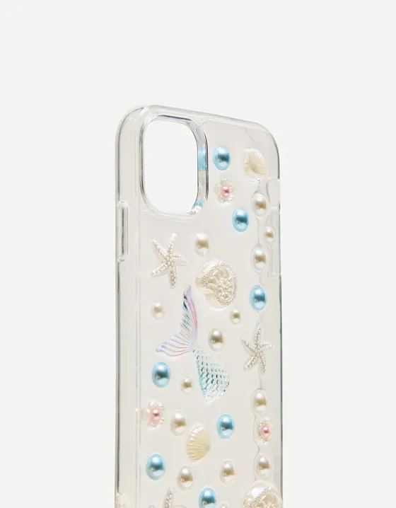 Чехол для iPhone с деталями в виде ракушек