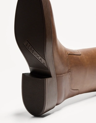 Купить Bershka Сапоги до колена на низком каблуке