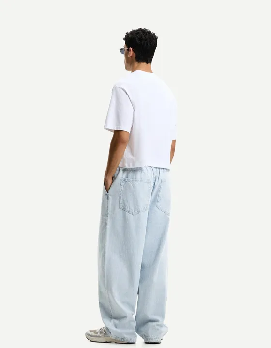 Джинсы-джоггеры свободного кроя