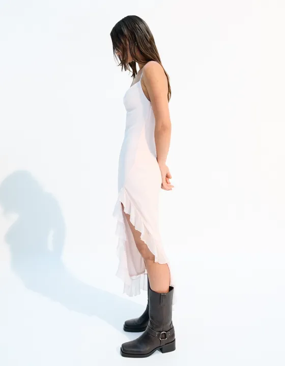 Платье миди на бретелях