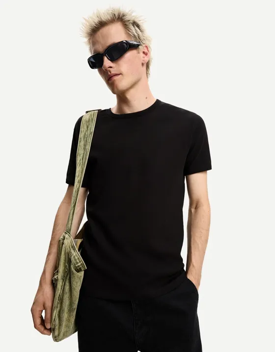 Джинсовая сумка с эффектом потертости