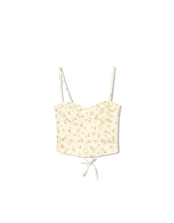 Топ в стиле корсета из поплина