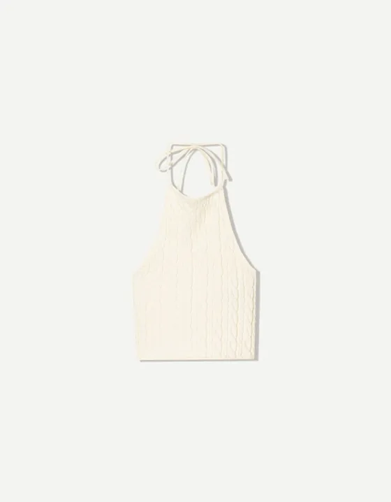 Топ с плетеным узором