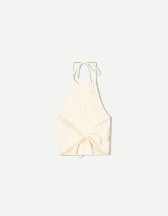 Топ с плетеным узором