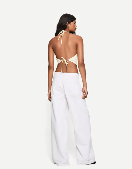 Топ с плетеным узором