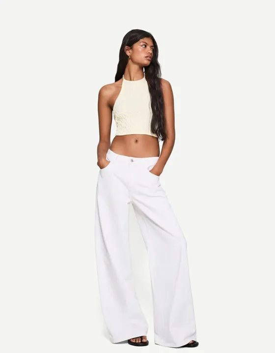 Топ с плетеным узором