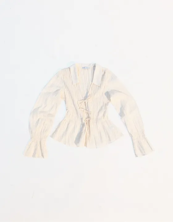 Рубашка в стиле рустик со сборками