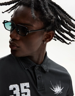 Turquoise|4856/668 - Bershka Солнцезащитные очки в пластмассовой оправе