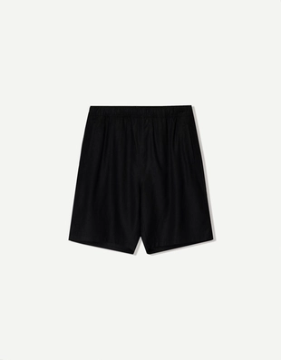 Шорты-джоггеры свободного кроя из смесового льна- Заказать в России