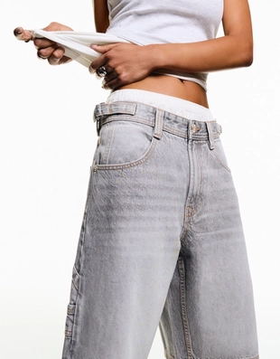 Джинсовые шорты объемного кроя- Заказать в России