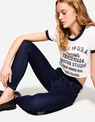 Джинсы скинни с очень высокой посадкой- Заказать в России