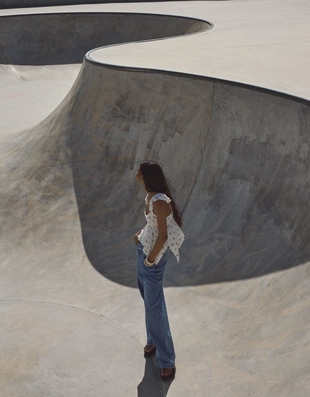 Блуза из рельефной ткани с принтом- Заказать в России