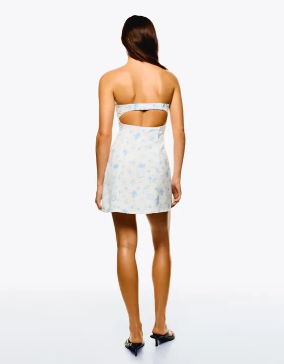 Платье мини с открытыми плечами